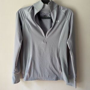 Under Armour Women's Light Gray Quarter-Zip Pullover